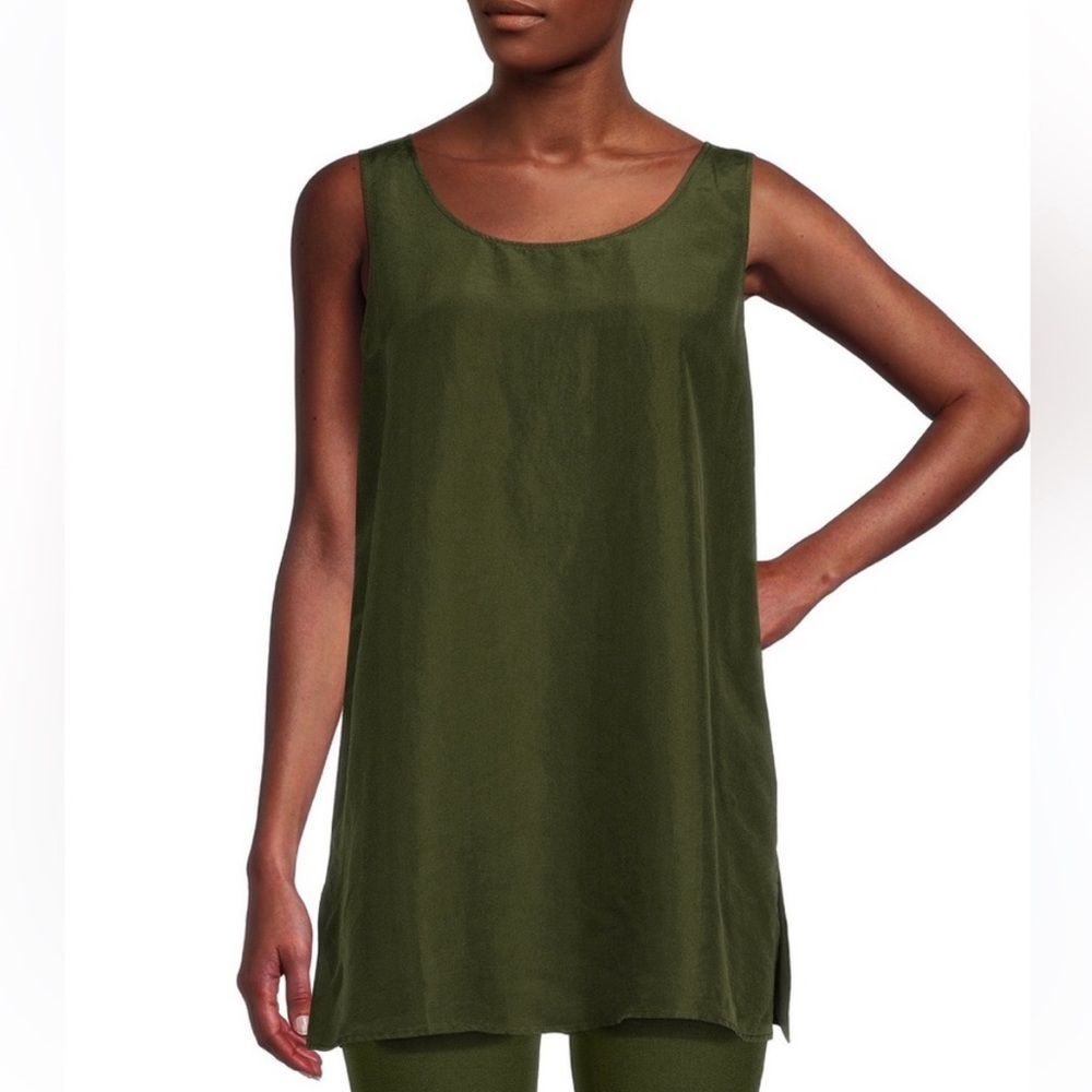 Eileen Fisher Longline Stretch Sleeveless Top